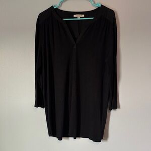 41 Hawhorn Black Women's V-Neck Top, XL